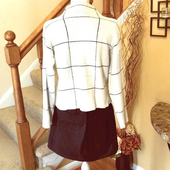 SHEIN Drop Shoulder Mock-Neck Grid Sweater - Picture 9 of 11